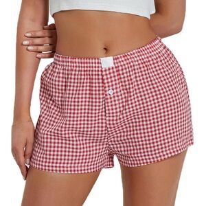 Red Gingham Women's Shorts